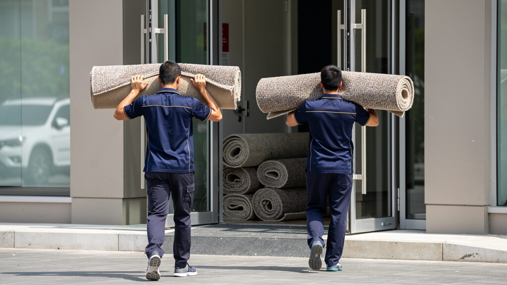 Professional carpet removal and subfloor preparation