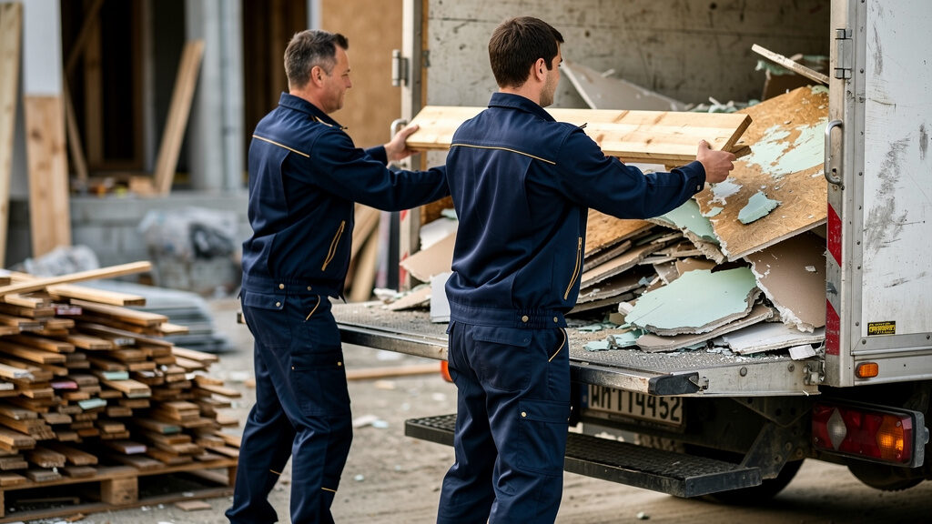 Construction debris removal and site cleanup